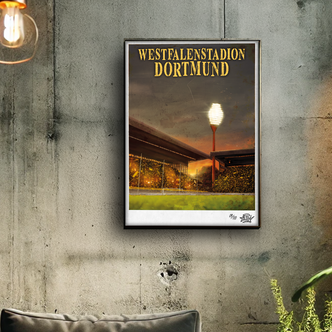 Limited edition art print – Westfalenstadion Dortmund “Spooky” (DIN A2)