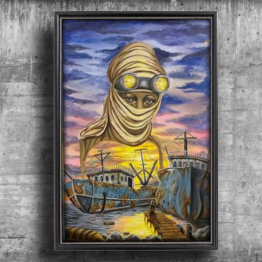 Orginal Leinwand "Ship Graveyard" [Größe: 75x115cm]