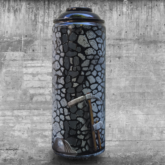 Handbemalte Sprühdose I Kohle I [47 /60]